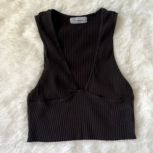 UO Black Crop Tank